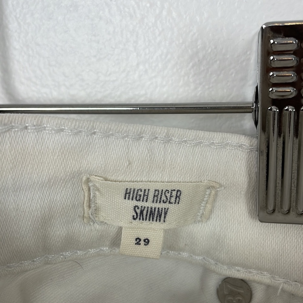 Madewell high rise skinny jeans women 5 pocket white denim pants Size 29 - Picture 7 of 8